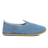Women's Light Blue Slip On Shoes from Atlantis Handmade Shoes
