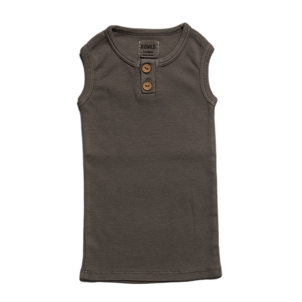Organic Vintage Henley Tank - Slate from Manymoons