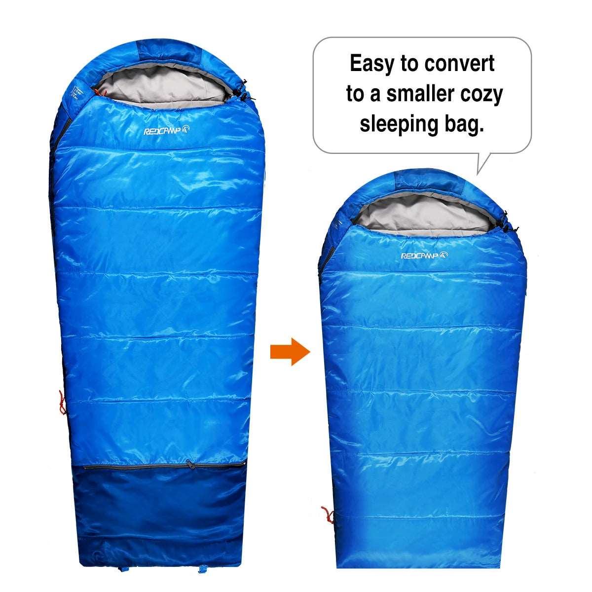 Mummy Kids Sleeping Bag for Camping,Blue Rose from Redcamp