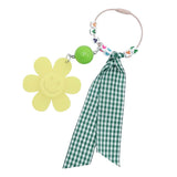 Smile Flower Heart Gingham Ribbon Bag Charm / Keychain from Madeline Love