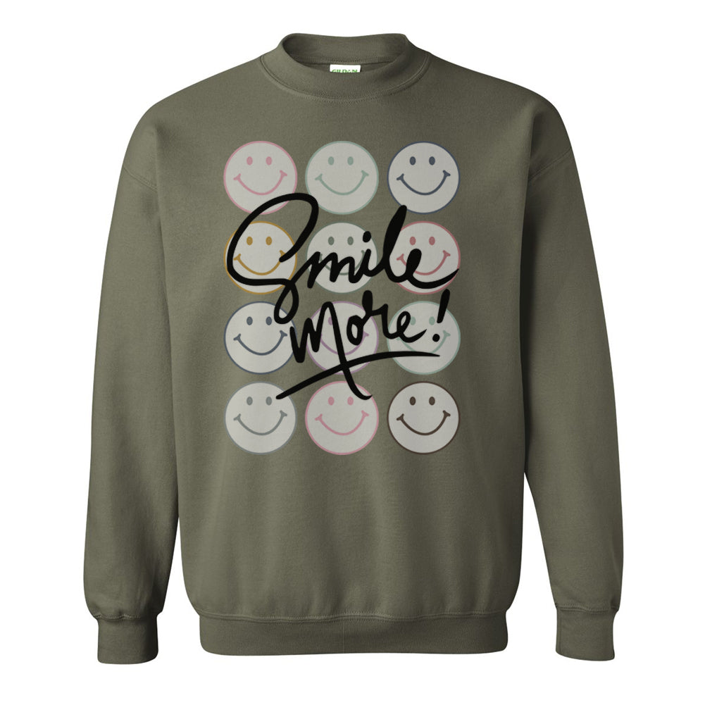 'Smile More' Crewneck Sweatshirt from United Monograms