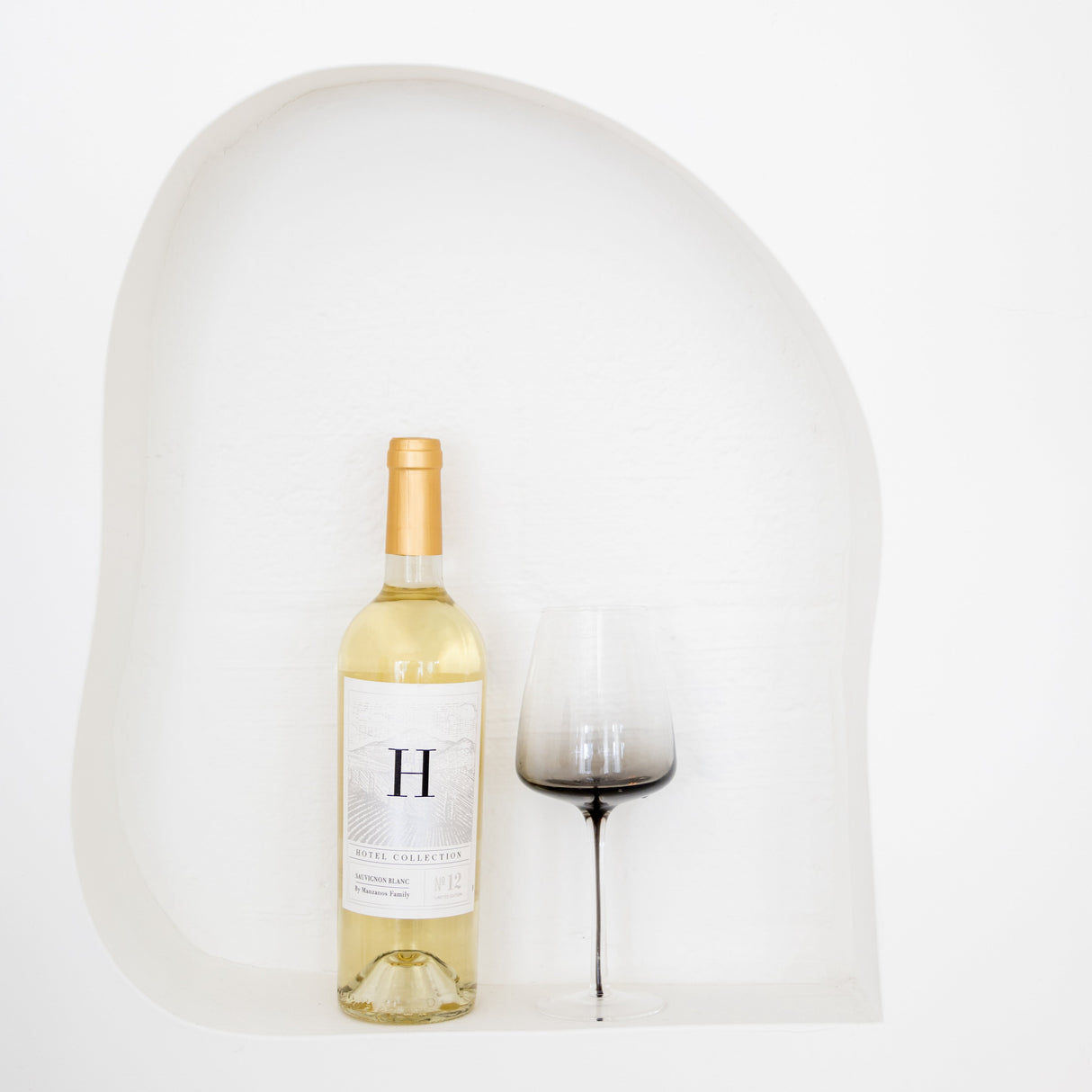 Dark Smoke Stem White Wine Glasses (Set of Two) from Hotel Collection