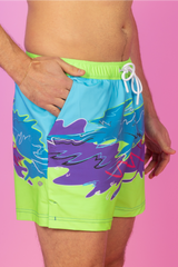 The Snack Shack | Retro Neon Ball Hammock® Pouch 5" Swim Trunks from Shinesty