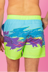 The Snack Shack | Retro Neon Ball Hammock® Pouch 5" Swim Trunks from Shinesty