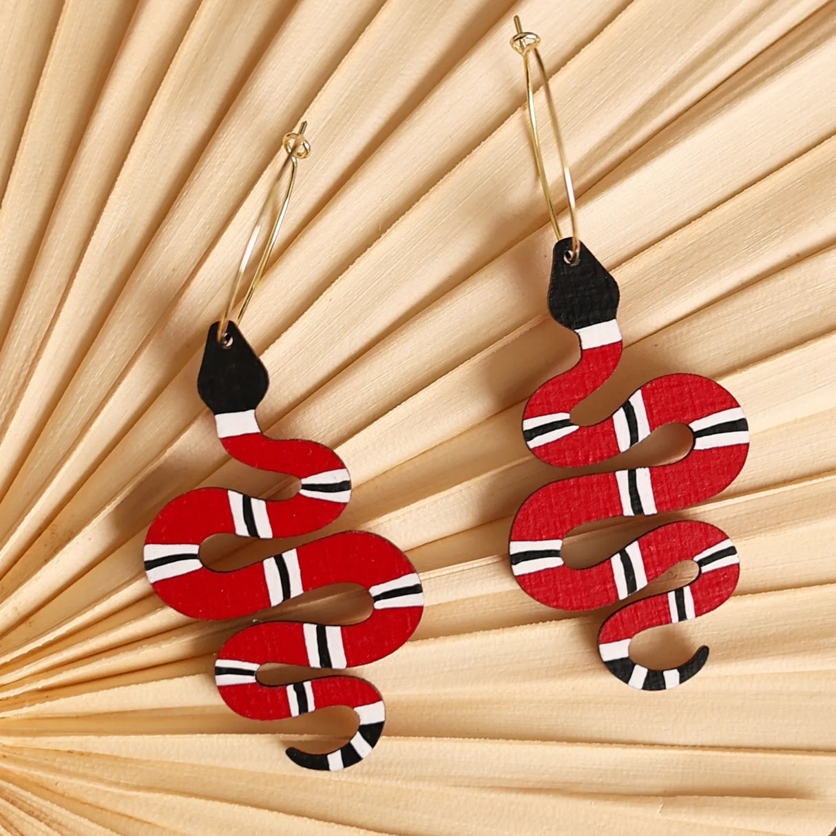 Coral Snake Hoops from LE CHIC MIAMI