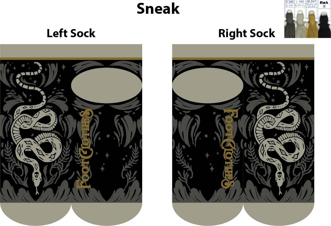Danger Noodle Snake Ankle Socks from FootClothes
