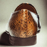 Women's Brown Snakeskin Milano Loafer From Del Toro Shoes