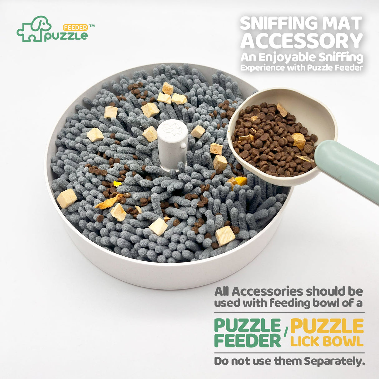 Dog Sniffing Mat Accessory - For Puzzle Feeder™ From PuzzleFeeder - Slower than a slow feeder