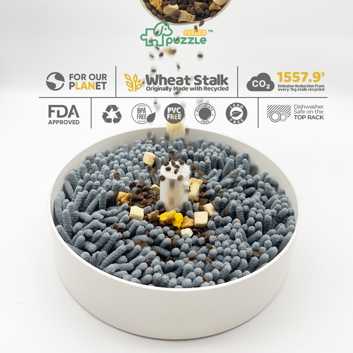 Dog Sniffing Mat Accessory - For Puzzle Feeder™ From PuzzleFeeder - Slower than a slow feeder