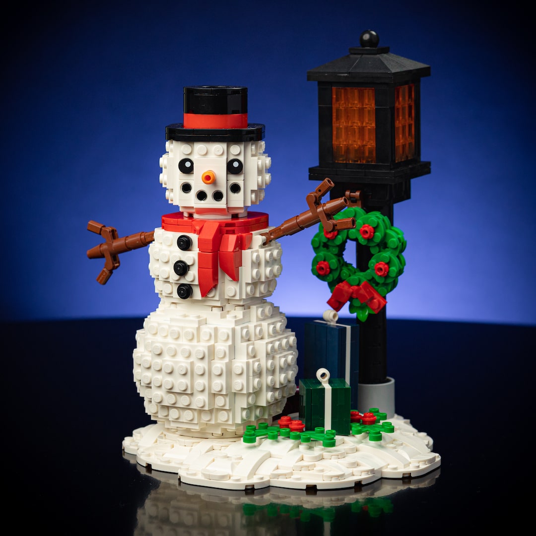 Holiday Snowman Scene from Bricker Builds
