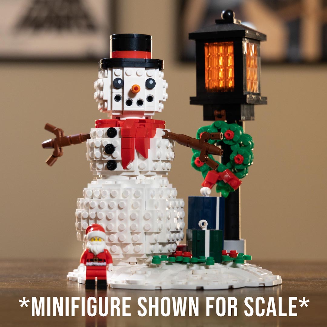 Holiday Snowman Scene from Bricker Builds