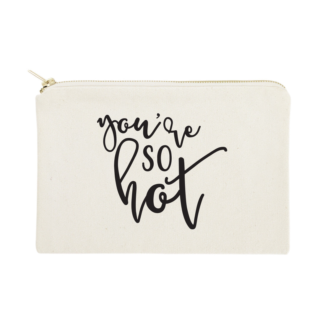 You're So Hot Cotton Canvas Cosmetic Bag from The Cotton & Canvas Co.