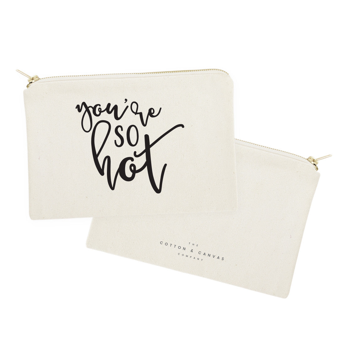 You're So Hot Cotton Canvas Cosmetic Bag from The Cotton & Canvas Co.