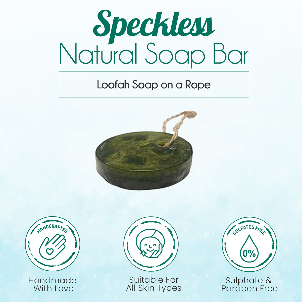 Speckless Soap Bar. Chia, Lemon, Parsley, and Coconut Oil. from BeNat