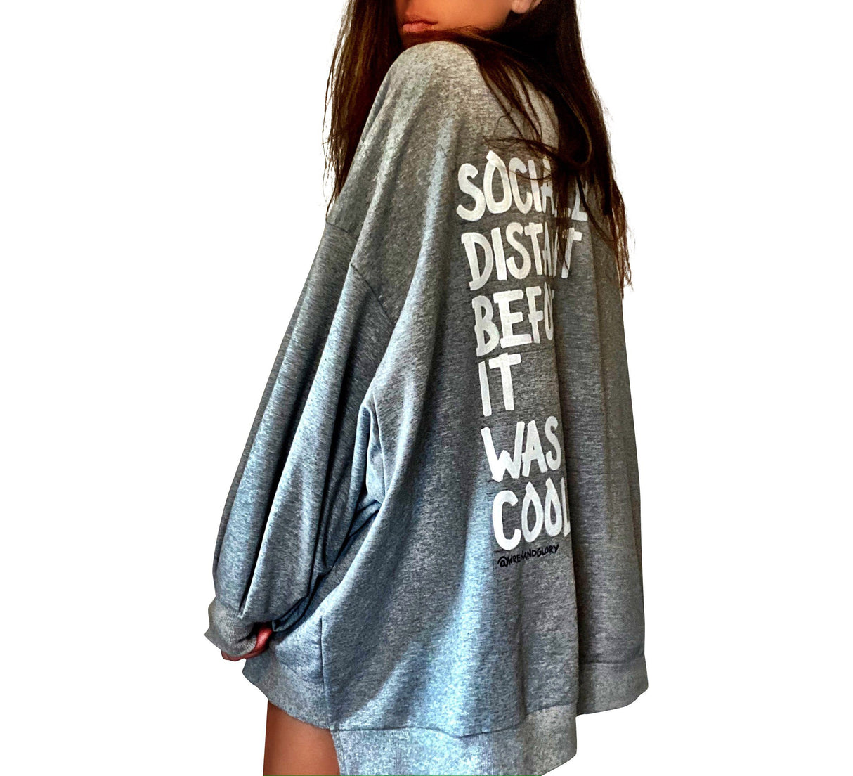 'Socially Distant' Painted Sweater from Wren + Glory