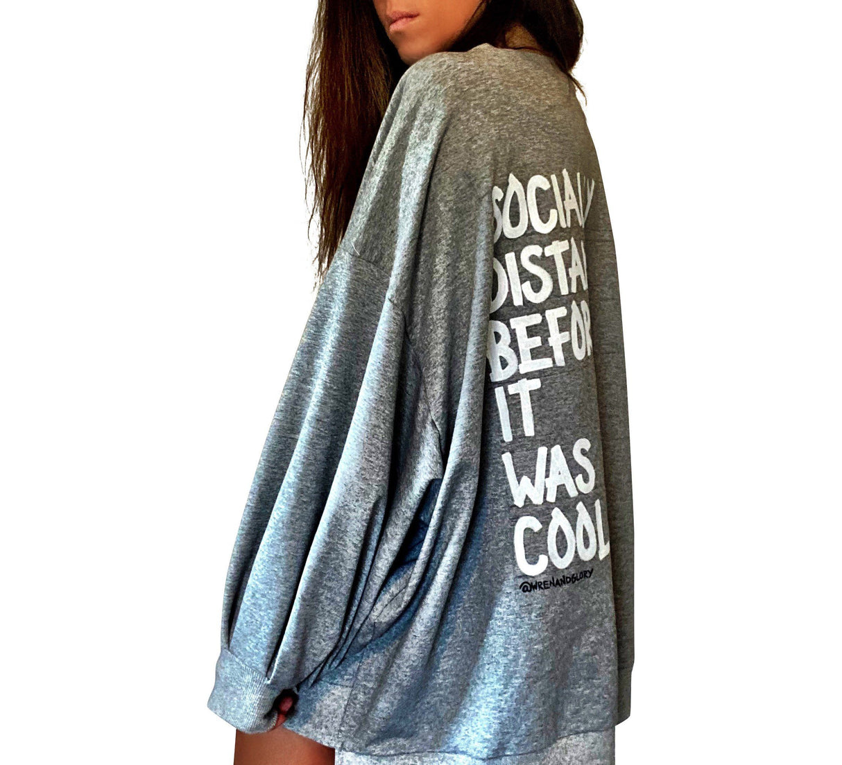 'Socially Distant' Painted Sweater from Wren + Glory
