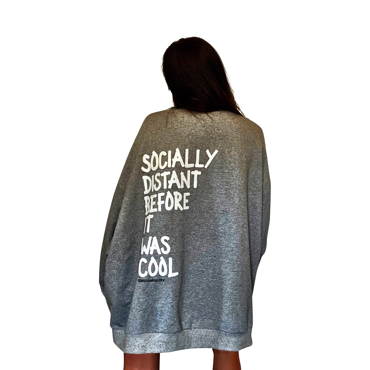 'Socially Distant' Painted Sweater from Wren + Glory