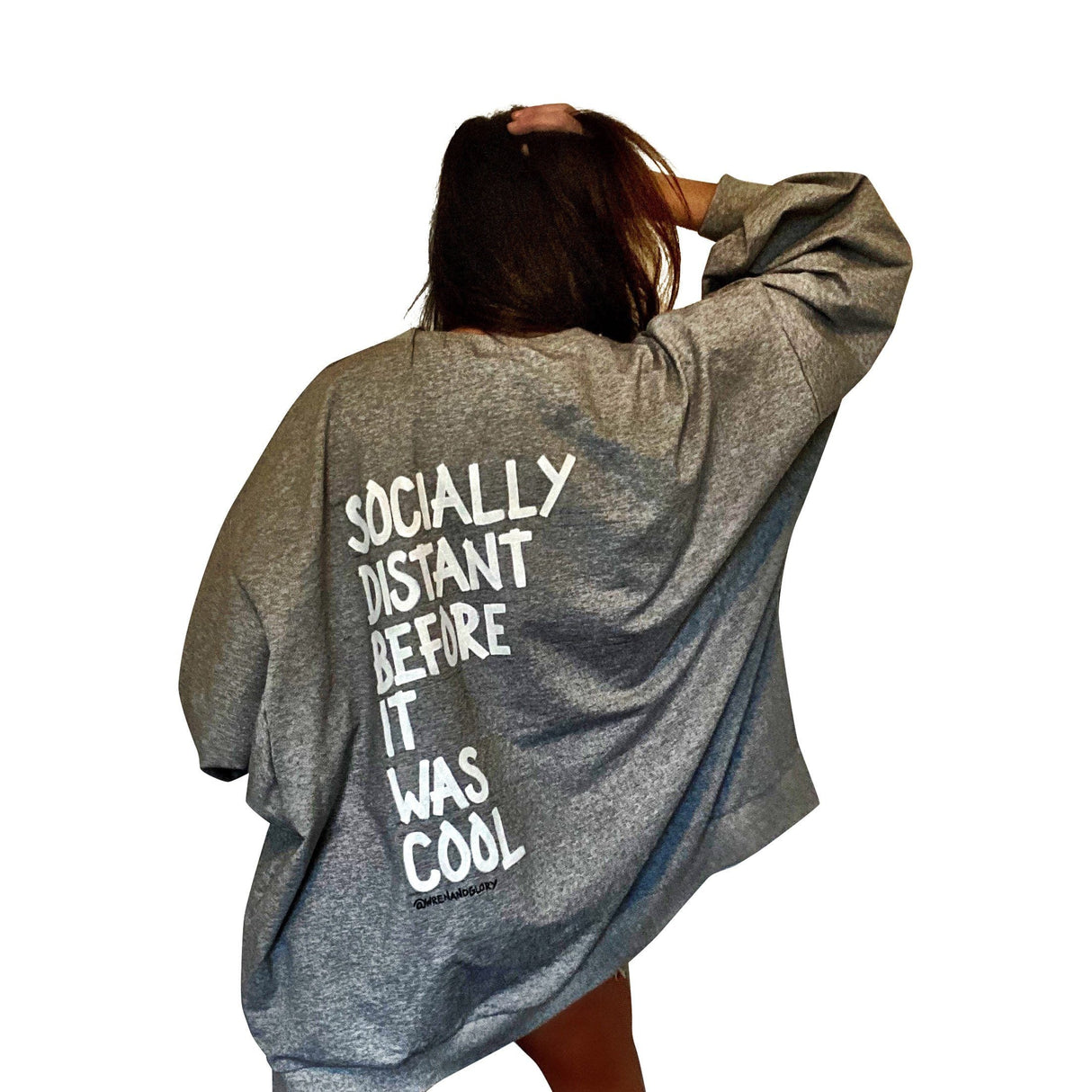'Socially Distant' Painted Sweater from Wren + Glory