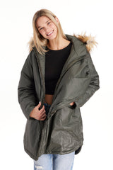 Sofia Waxed Shell 3 in 1 Maternity Parka From Moderneternity