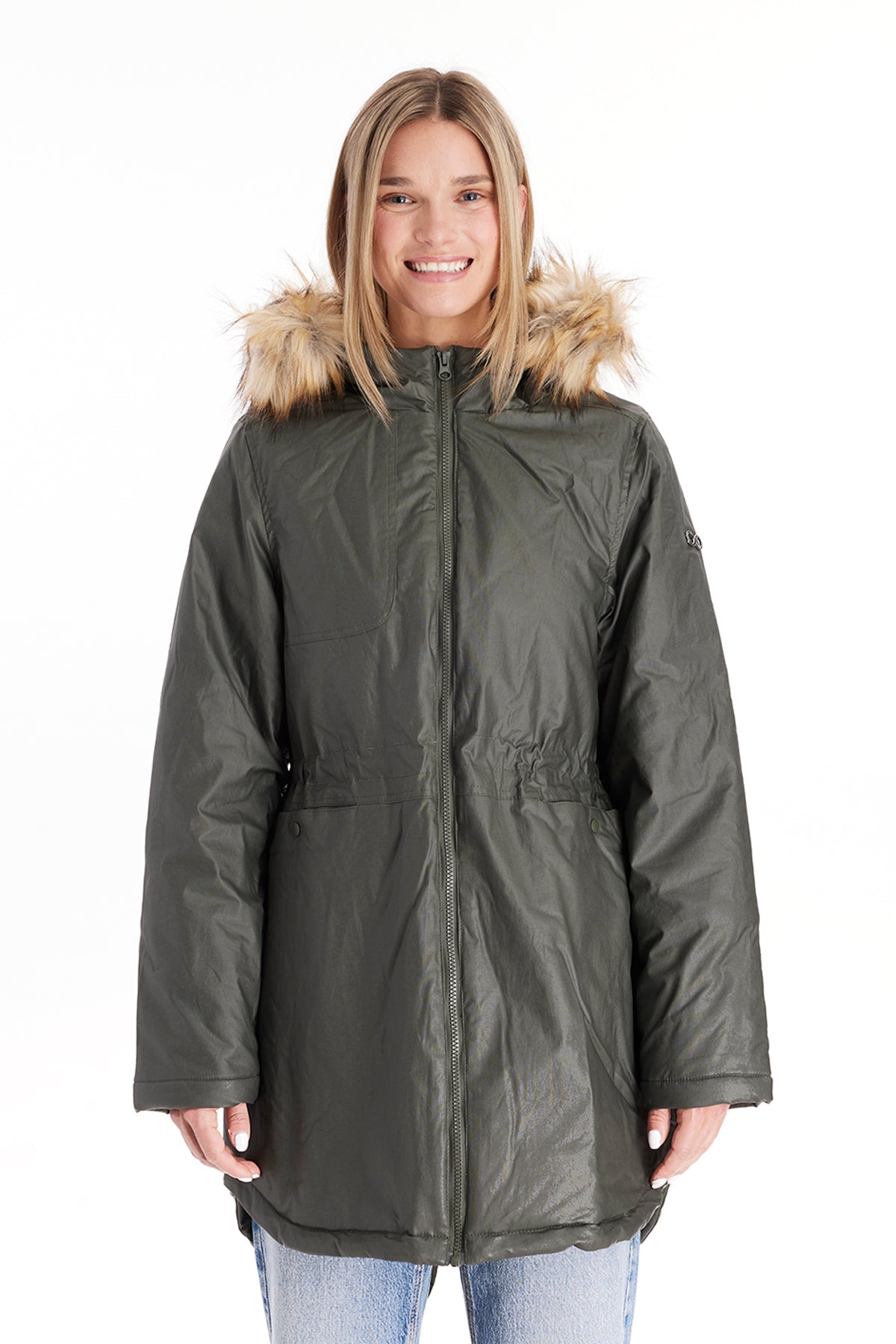 Sofia Waxed Shell 3 in 1 Maternity Parka From Moderneternity