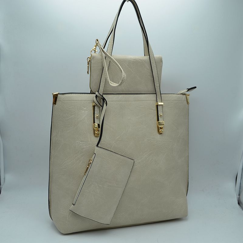 Soft Faux Leather Tote Handbag With Wallet  from Madeline Love