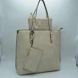 Soft Faux Leather Tote Handbag With Wallet  from Madeline Love