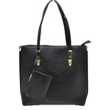 Soft Faux Leather Tote Handbag With Wallet  from Madeline Love