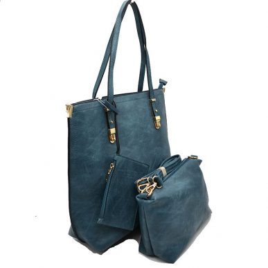 Soft Faux Leather Tote Handbag With Wallet  from Madeline Love