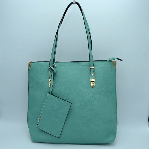 Soft Faux Leather Tote Handbag With Wallet  from Madeline Love