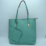 Soft Faux Leather Tote Handbag With Wallet  from Madeline Love