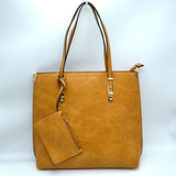 Soft Faux Leather Tote Handbag With Wallet  from Madeline Love