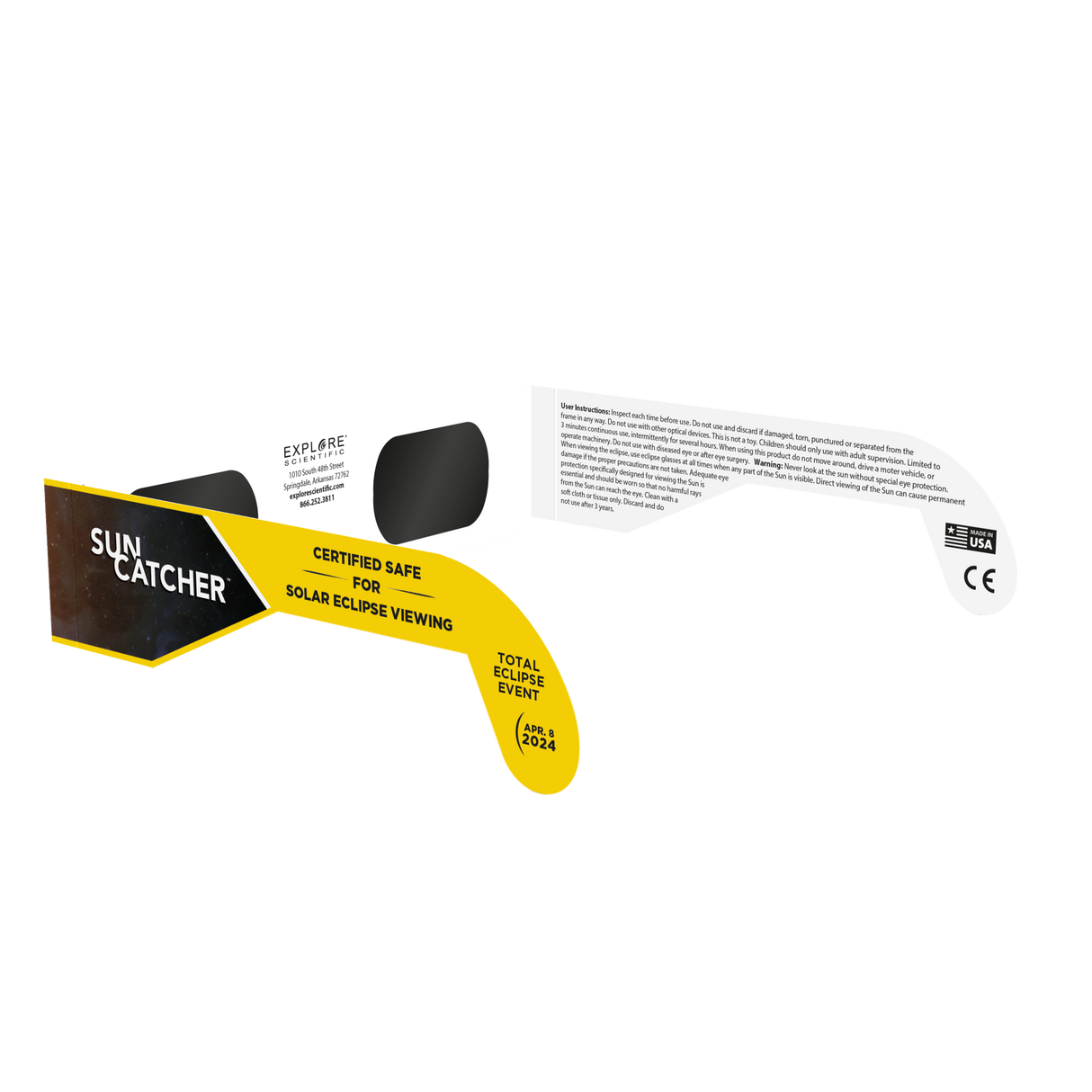 Sun Catcher Solar Eclipse Glasses (4-Pack Assortment) from Explore Scientific