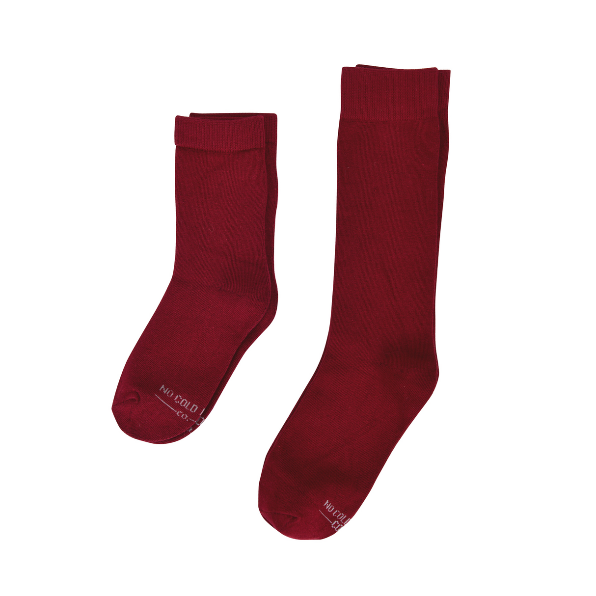 Solid Burgundy Kids Socks from No Cold Feet