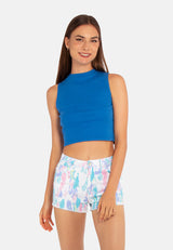 Solid Knitted Crop Top from London Rag International