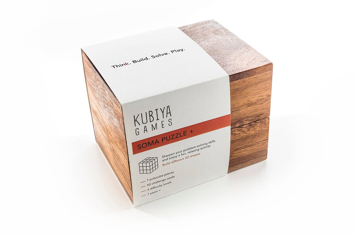 Soma Cube Puzzle Set - with challenge cards from Kubiya Games