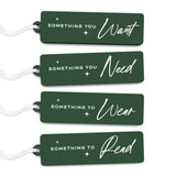 Something You Want, Need, To Wear, To Read Gift Tags from The Cotton & Canvas Co.
