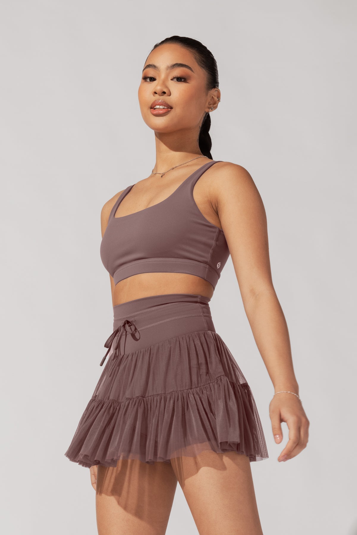 Pirouette Skort - Peppercorn from POPFLEX