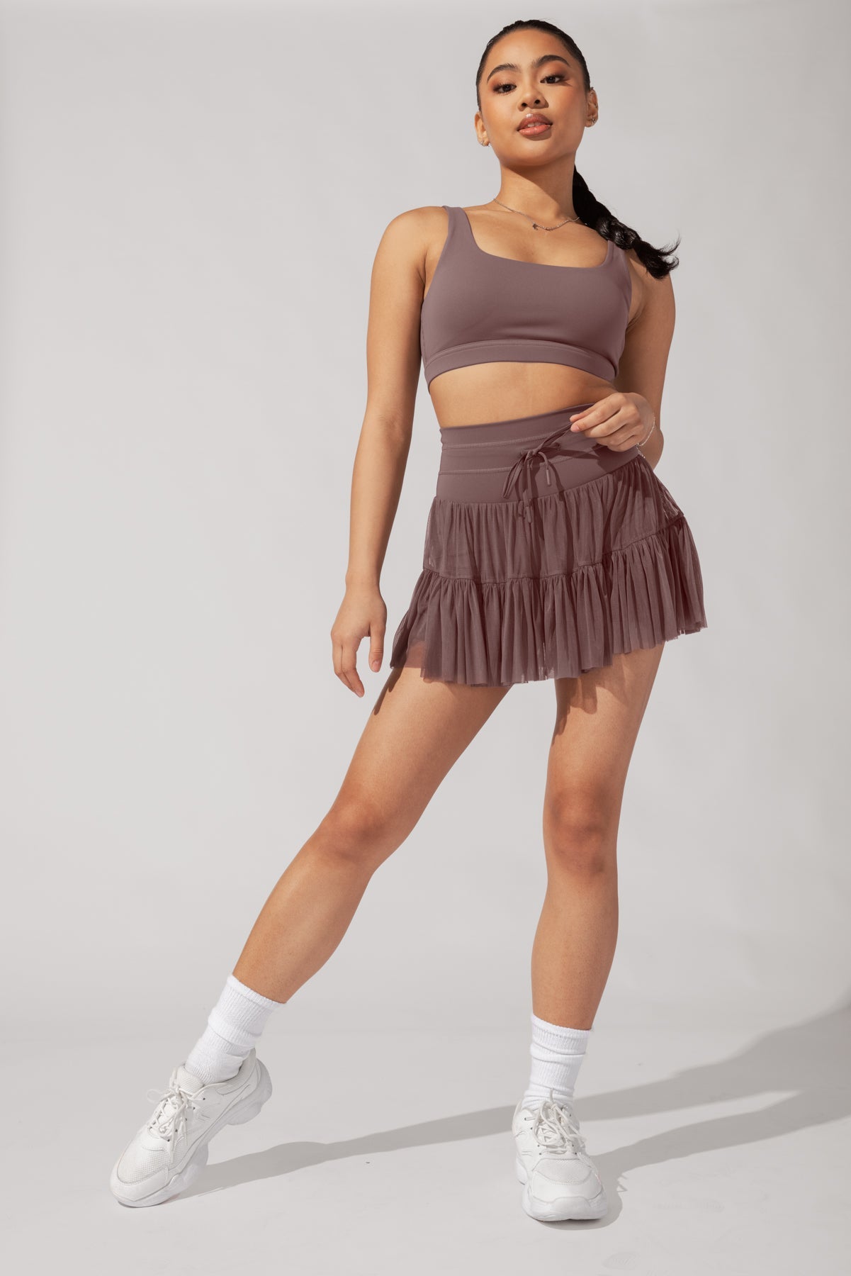 Pirouette Skort - Peppercorn from POPFLEX