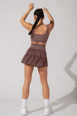 Pirouette Skort - Peppercorn from POPFLEX