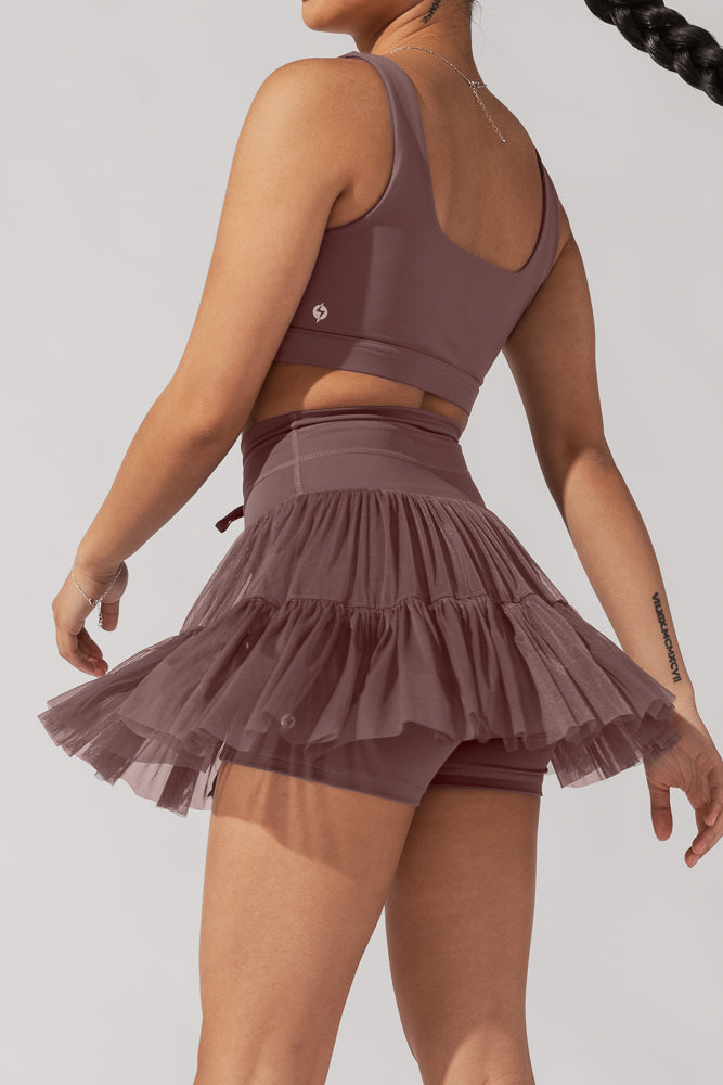 Pirouette Skort - Peppercorn from POPFLEX