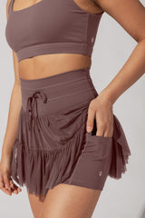 Pirouette Skort - Peppercorn from POPFLEX
