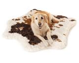 PupRug™ Animal Print Memory Foam Dog Bed - Brown Faux Cowhide From Paw.com