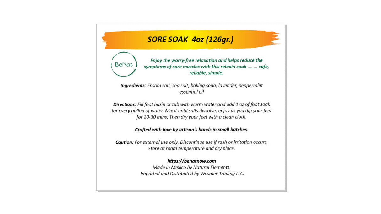 Bath and Foot Soak from BeNat