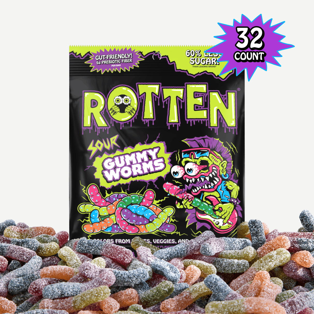 Gummy Worms, Single Serve from Rotten