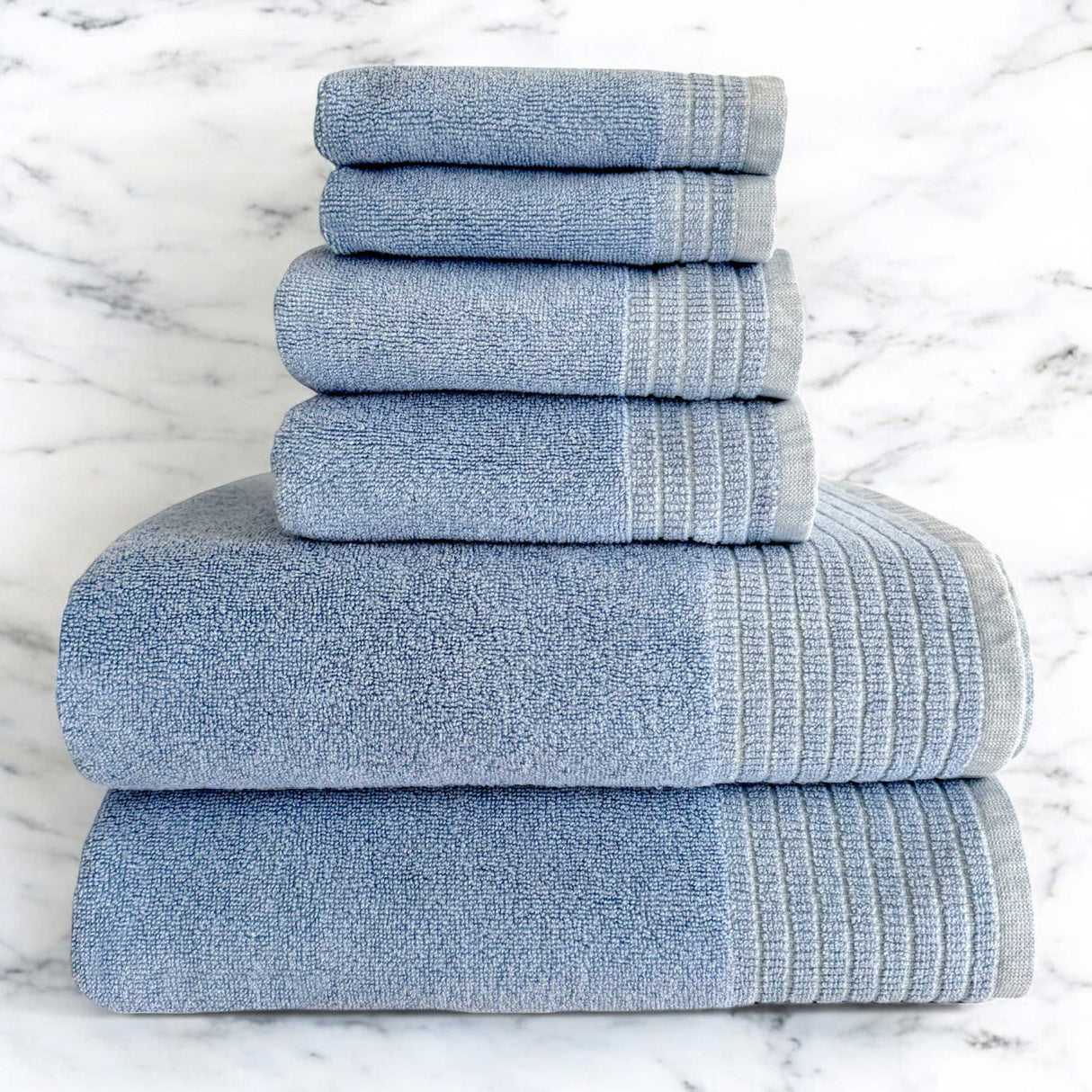 Bamboo 6 Piece Spa Towel Set – Ocean from BedVoyage