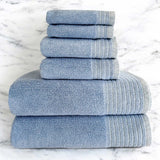 Bamboo 6 Piece Spa Towel Set – Ocean from BedVoyage