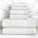 Bamboo 6 Piece Spa Towel Set – Cloud from BedVoyage