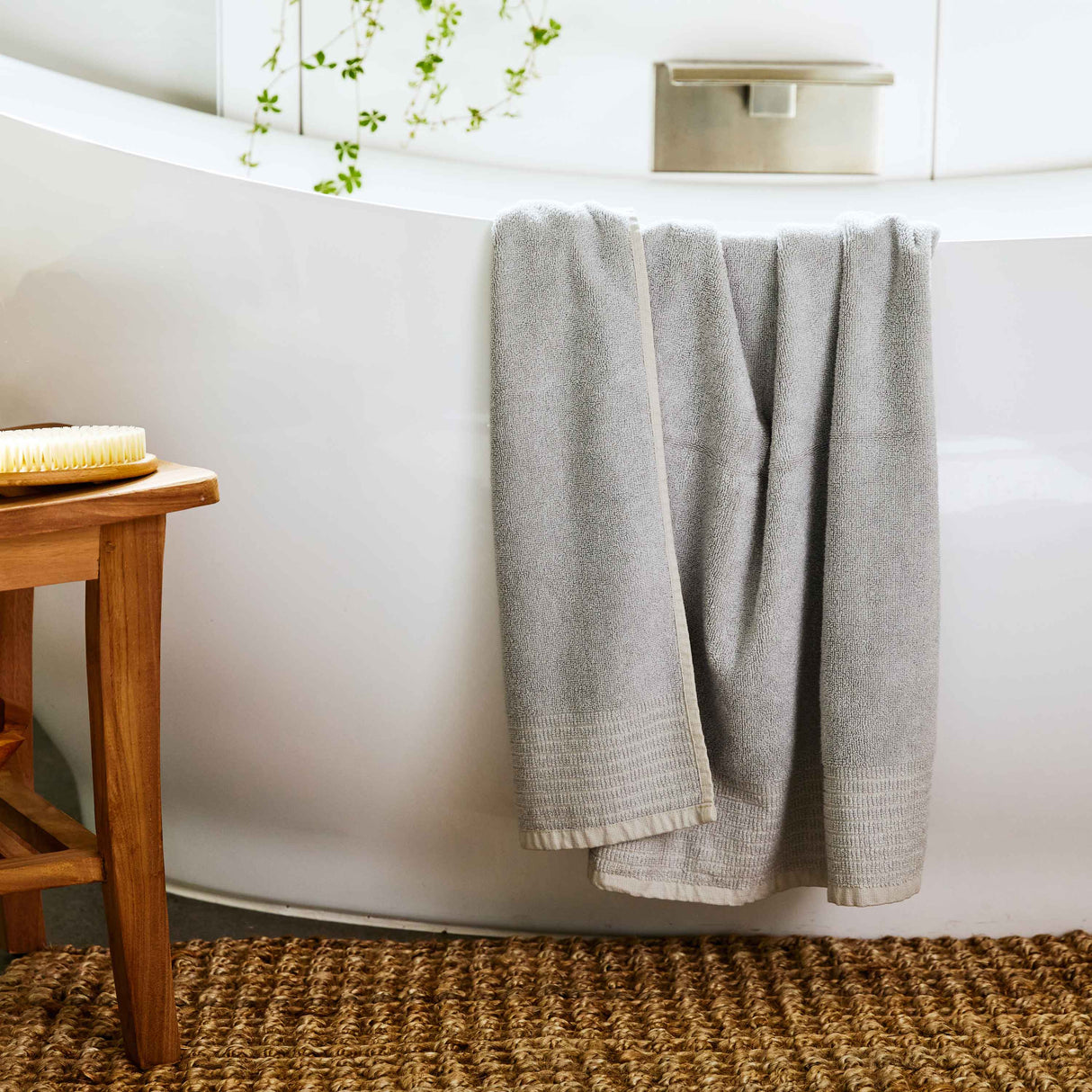 Bamboo Spa Bath Towel – Stone from BedVoyage