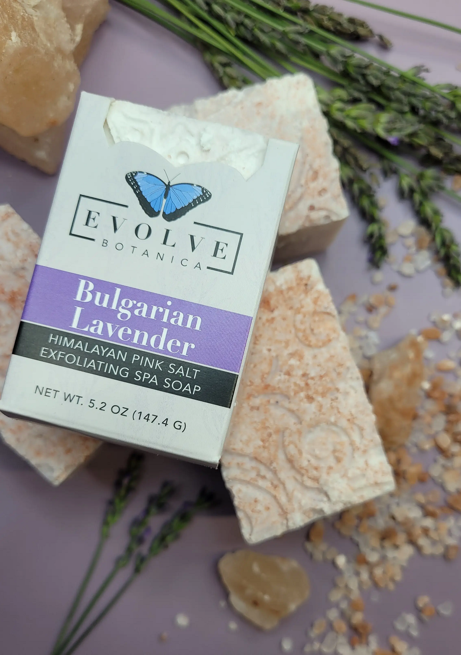 Specialty Soap - Bulgarian Lavender Salt Bar from Evolve Botanica