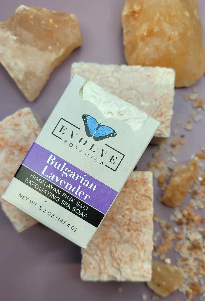 Specialty Soap - Bulgarian Lavender Salt Bar from Evolve Botanica